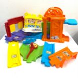 Vtech toot toot race track with cars and other items