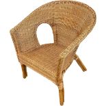 Wicker bedroom chair