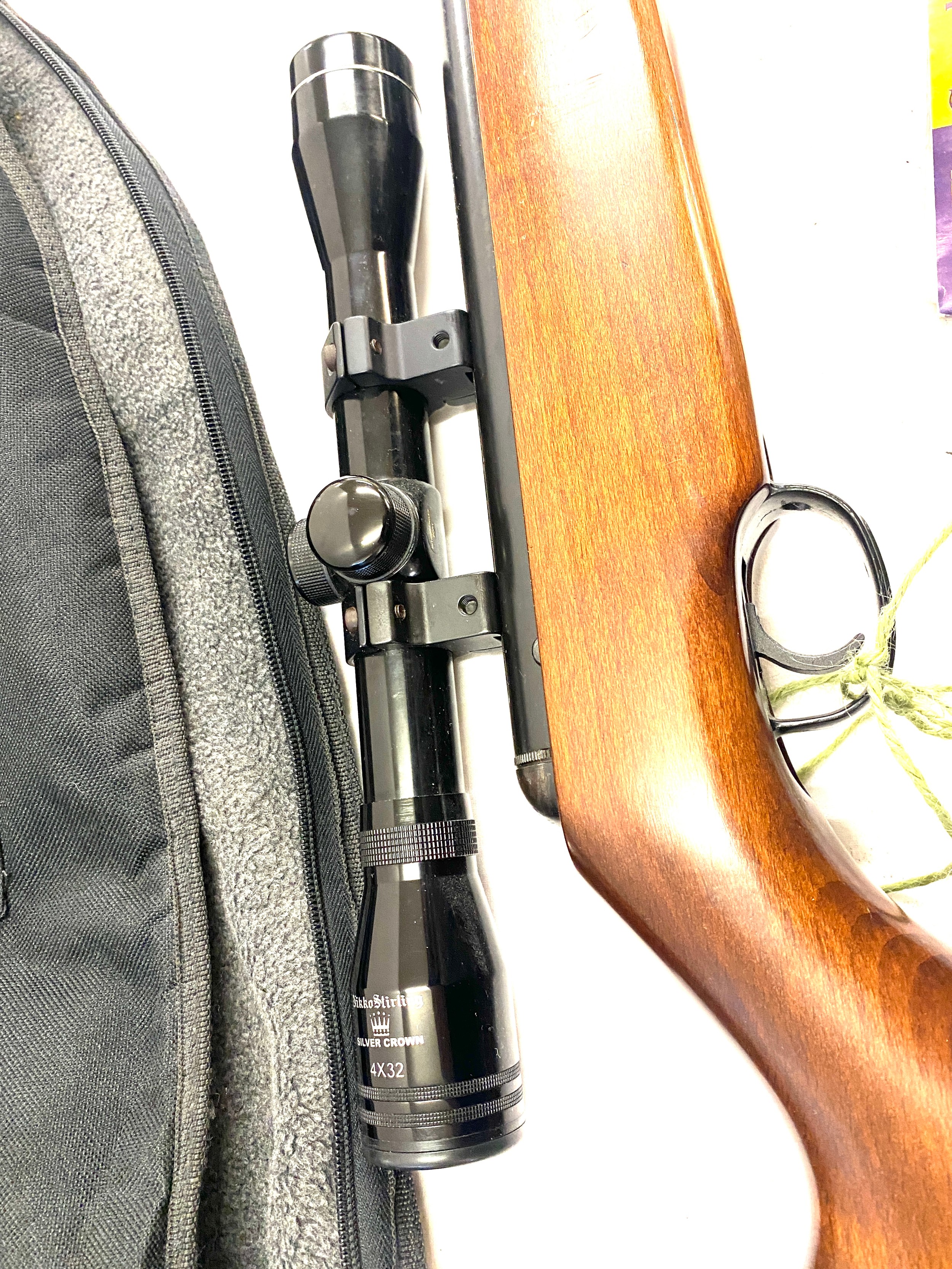 Webley and Scott Xocet 2.2 cal air rifle with silencer and scope in case - Image 6 of 6