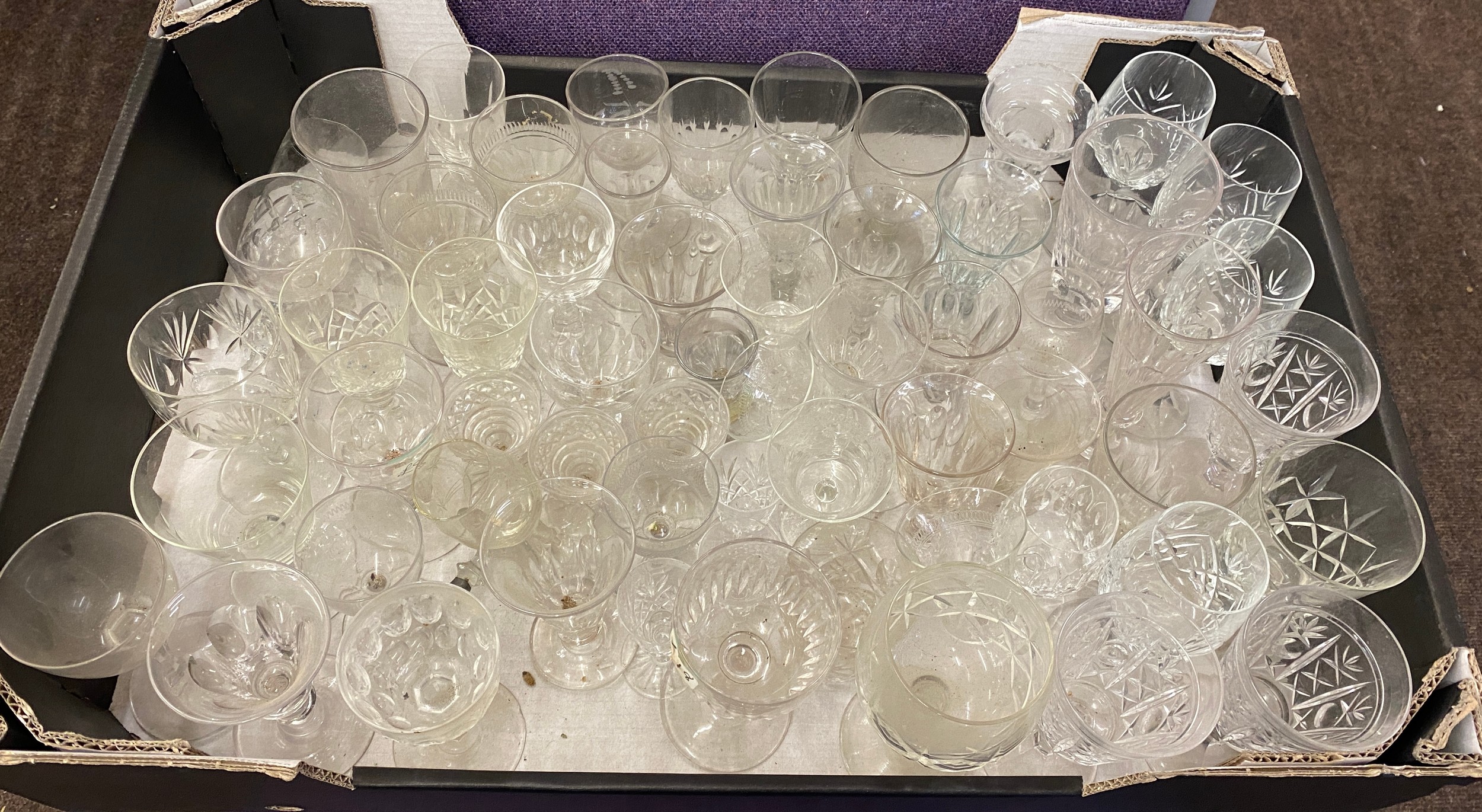 Selection of vintage glass bottles, drinking glasses etc - Image 2 of 6