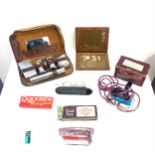 Selection of miscellaneous items includes Harmonica, vintage iron etc