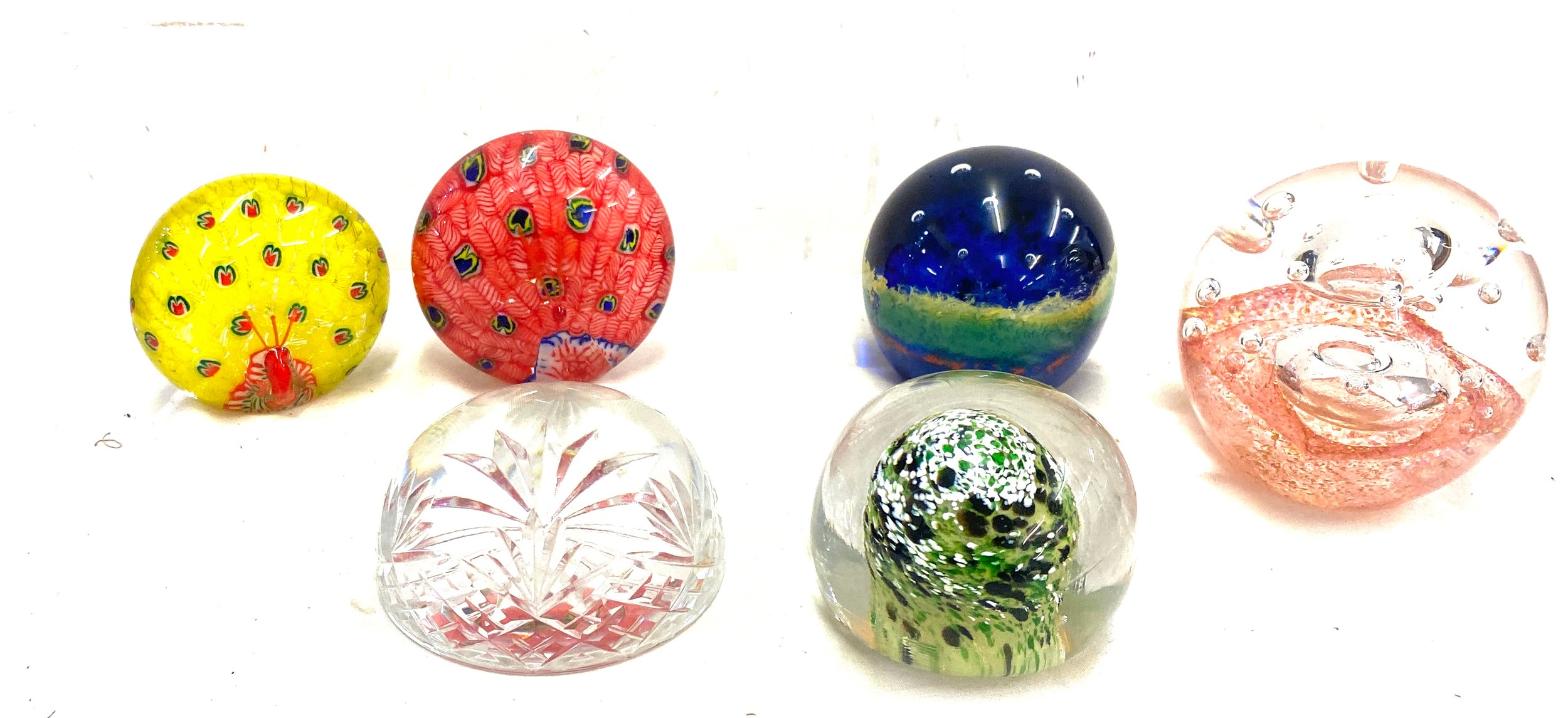 Selection of glass paperweights