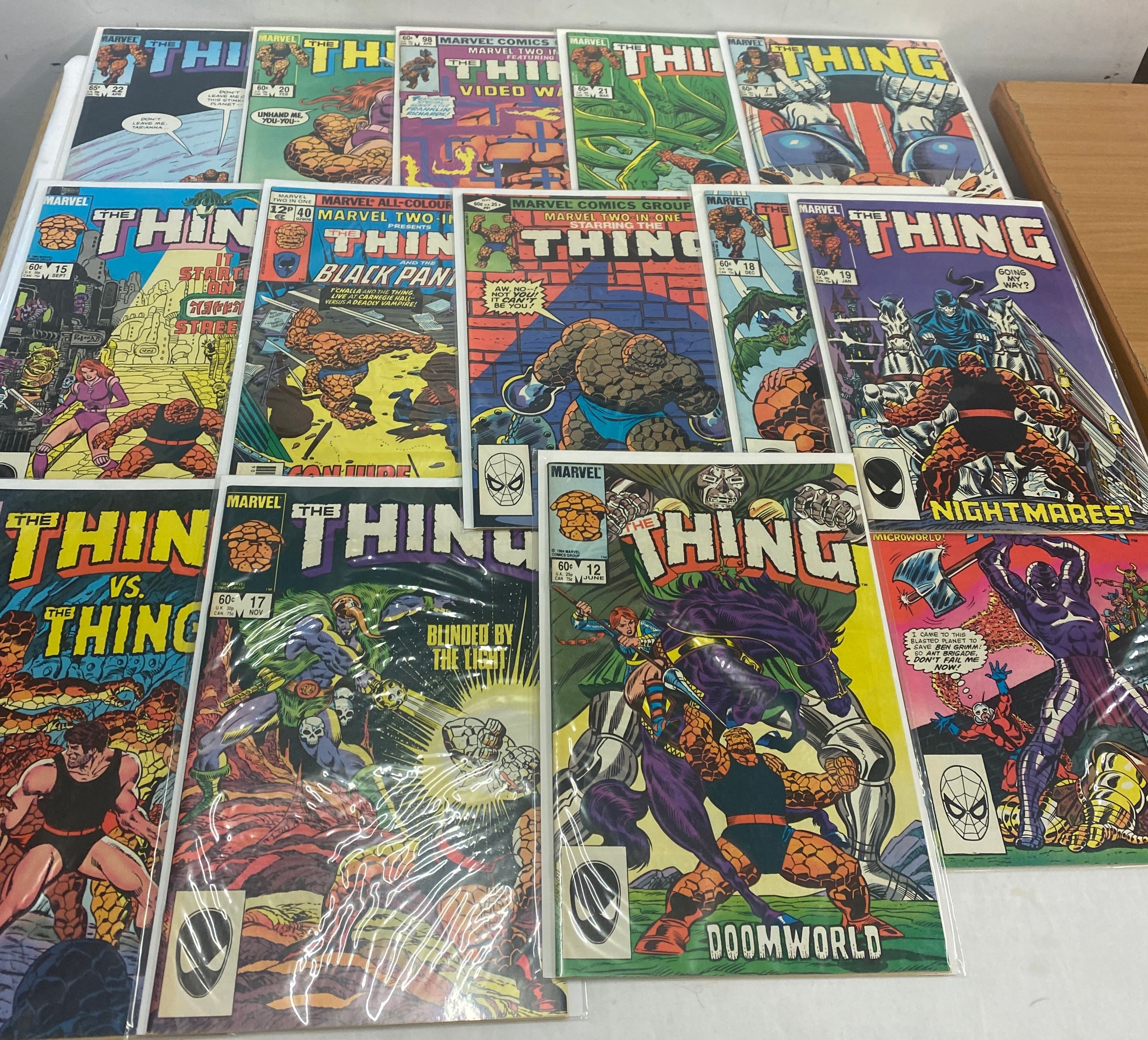 Selection of Marvel The Thing comics