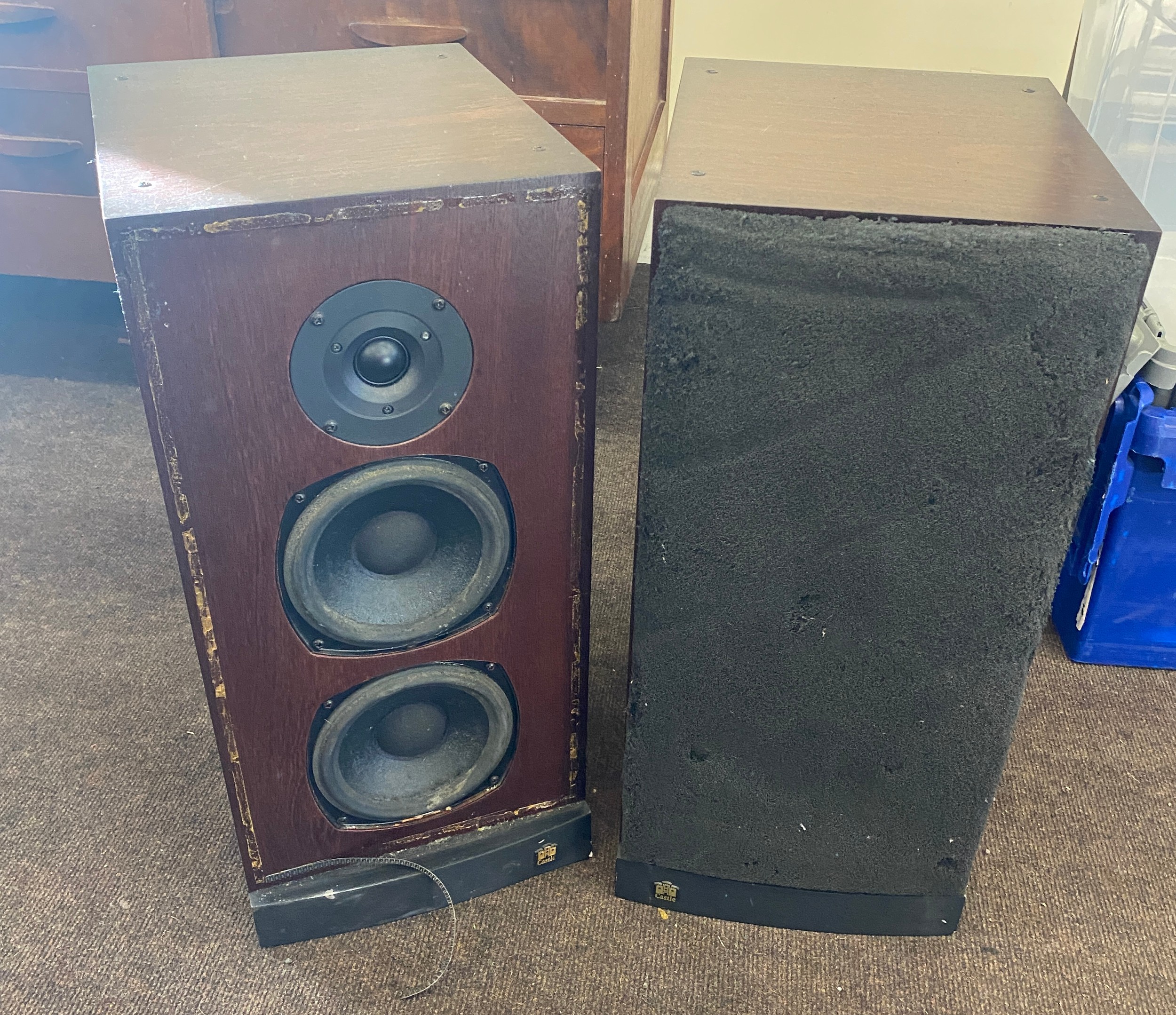 Set of vintage castle speakers