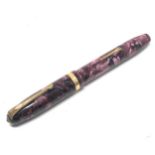 Vintage Conway Stewart 84 Fountain Pen - Mauve marbled 14ct Gold nib