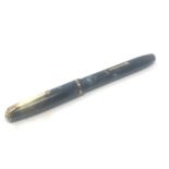 Vintage Conway Stewart 12 Fountain Pen -blue marbled gold vein 14ct Gold nib