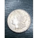 1921 Morgan silver dollar