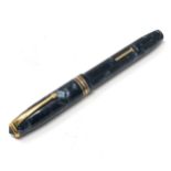 conway stewart 58 blue marble fountain pen 14ct gold nib