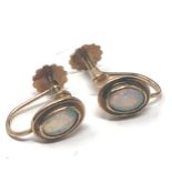 Vintage 9ct gold opal earrings 1.9g