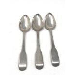 3 georgian scottish silver table spoons