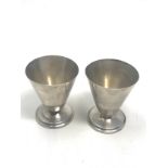 sterling silver wine cups weighted base each measured approx height 7.5 cm