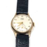 Vintage 9ct gold Smiths astral gents wristwatch the watch is ticking