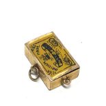 9ct gold vintage matchbox charm (3.4g)