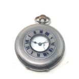 silver half hunter pocket watch the watch is ticking presentation military interest dust cover