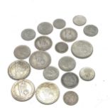 Selection of silver helvetia coins weight 96g