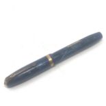 Vintage Conway Stewart 84 Fountain Pen - blue gold vein 14ct Gold nib