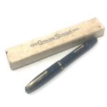 Boxed Vintage Conway Stewart 15 Fountain Pen -blue marbled 14ct Gold nib