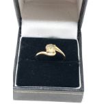 9ct gold chrysoberyl set ring (1.8g)