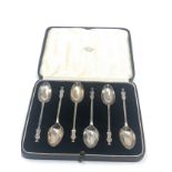 Boxed set of silver apostle spoons
