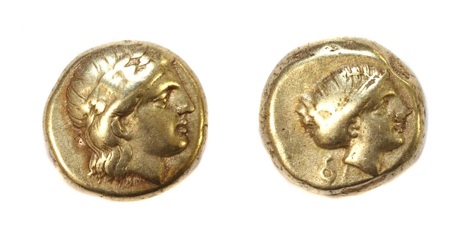 Ancient coins, Greek, Lesbos, Mytilene,
