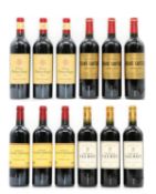 A selection of 2005 red Bordeaux wines including Chateau Talbot (3), twelve bottles in total