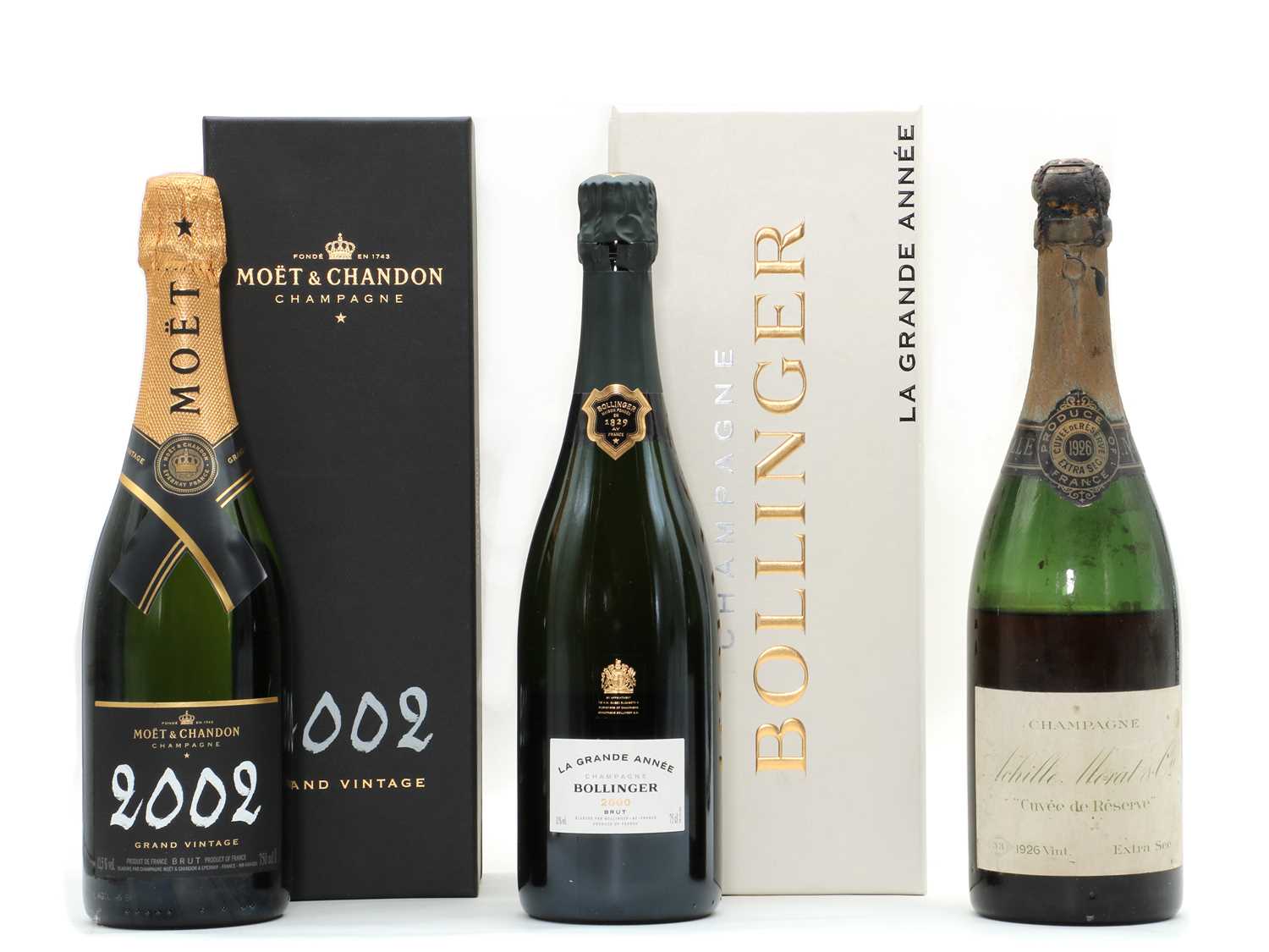 Bollinger, Ay, La Grande Annee, 2000 (1) and two various others