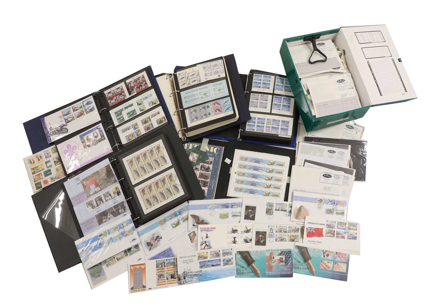 A large Tristan de Cunha stamp collection,
