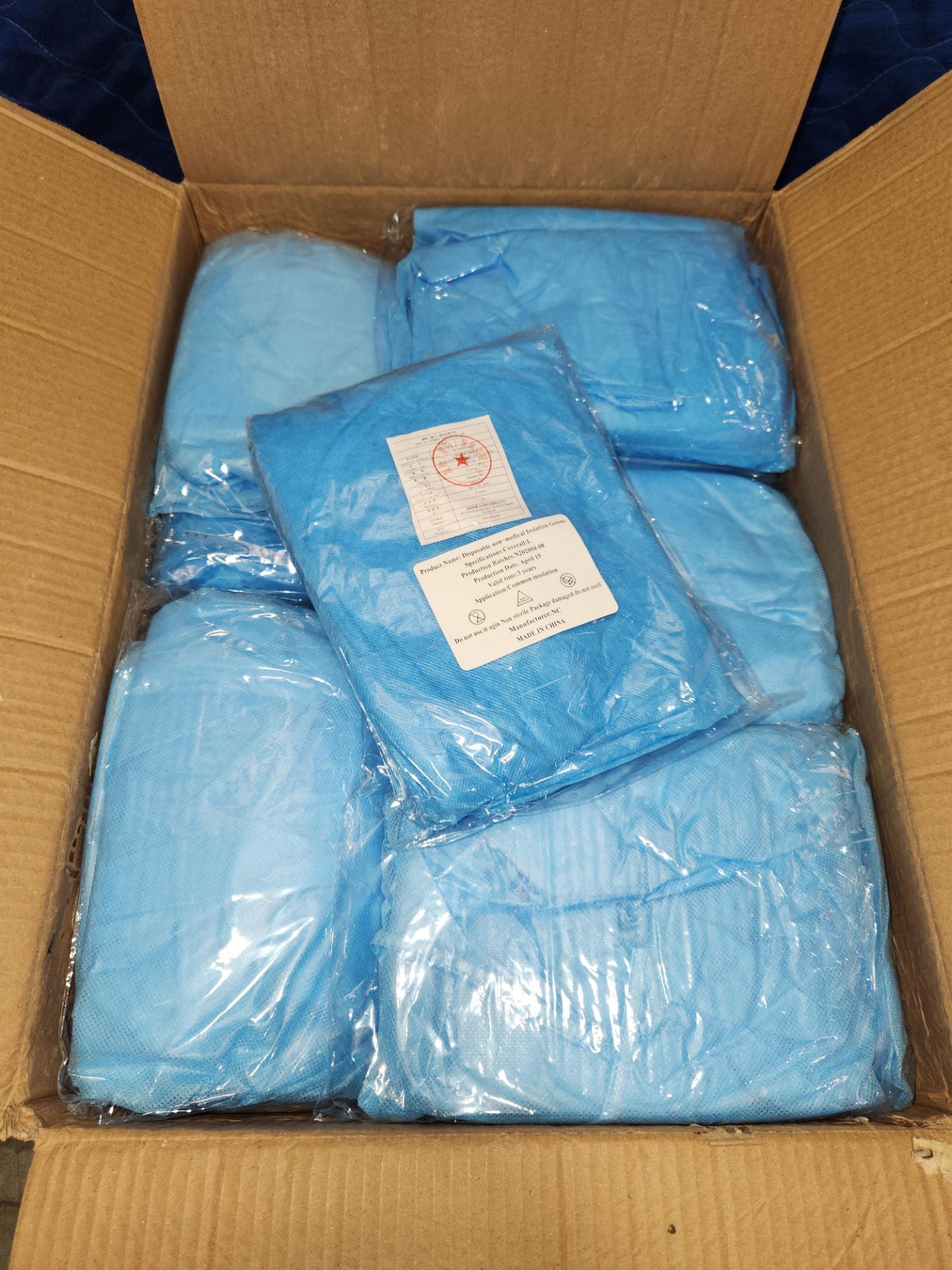 CATHAY PACIFIC ISOLATION GOWN-L-DISPOSABLE 26 BOXES 70 PER PACKAGE