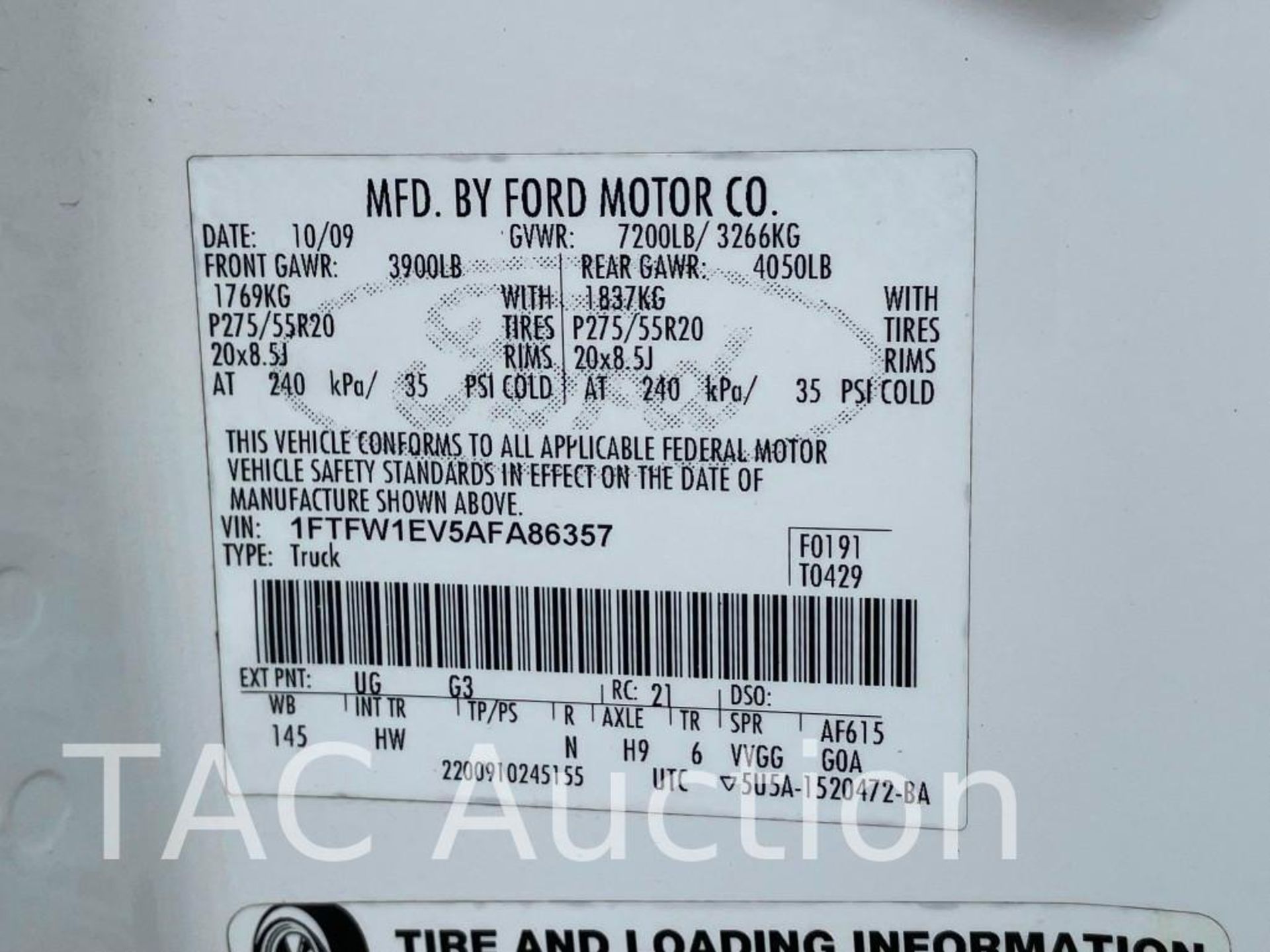 2010 Ford F-150 Lariat 4x4 Crew Cab - Image 47 of 47