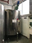 4,000 litre stainless steel mixing vessel