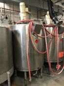 1,300 litre stainless steel mixing vessel