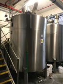 3,500 litre stainless steel mixing vessel