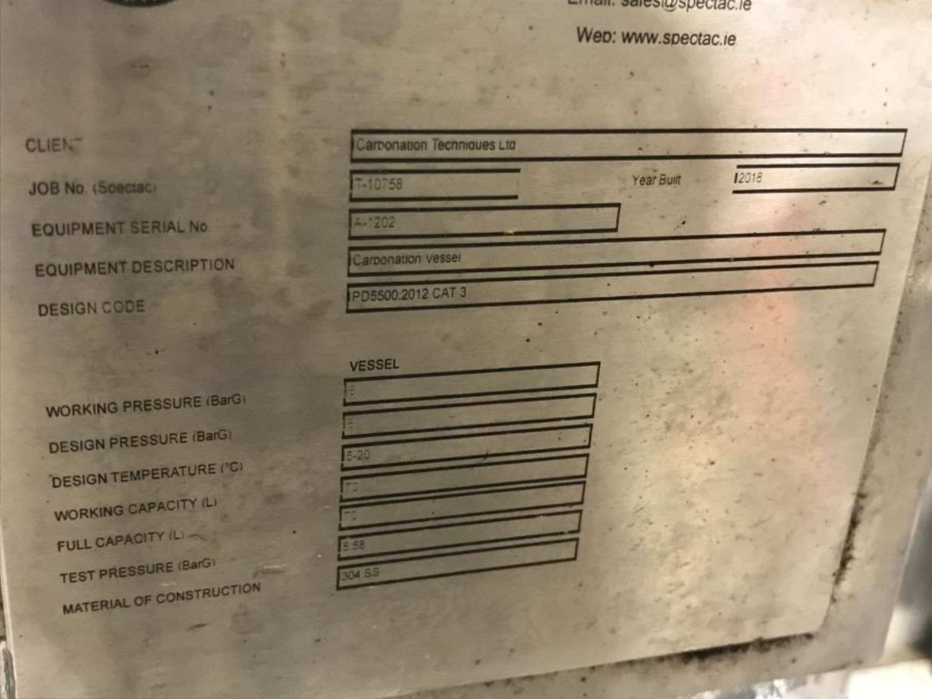 Carbonation Technologies Limited skid mounted carbonator - Image 5 of 10