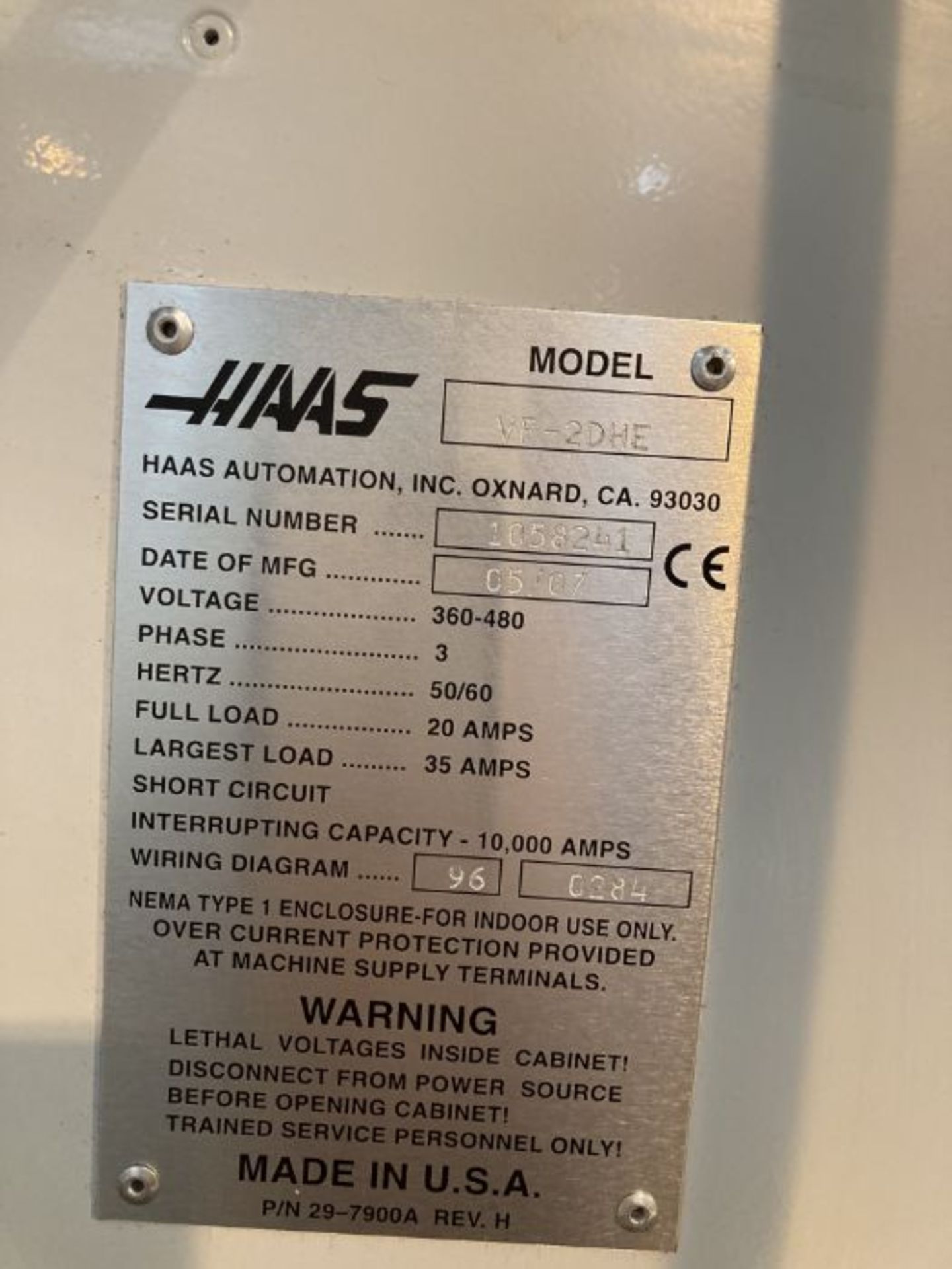 Haas VF-2 DHE vertical machining centre (05/07) - Image 5 of 6