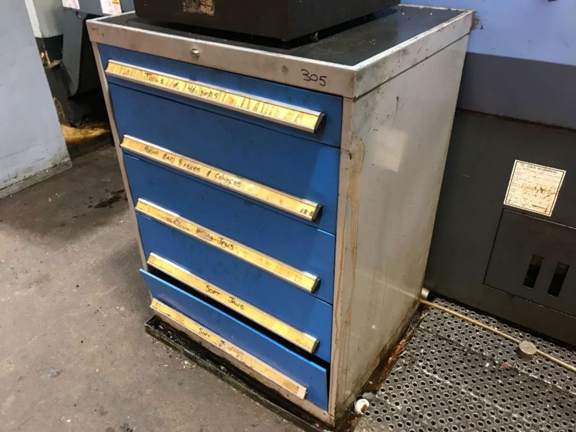 Tool cabinet and turning contents
