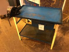 Steel work bench with Record No: 34 vice