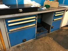 Workbench with 2 - Bott Compact Tool Cabinets And Contents