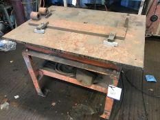 2 steel work benches 870 x 1150