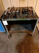 Steel table with grease guns