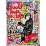 Mr Brainwash (French 1966-), 'Iconic (Follow Your Dreams)', 2020, unique acrylic, spray paint and