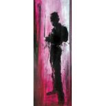 Richard Hambleton (Canadian 1952-2017), 'Standing Shadow Man (Pink)', 2010, unique acrylic on