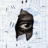 Ken Nwadiogbu (Nigerian 1994-), 'It's Confidential IV', 2019, mixed media and charcoal on canvas