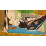 Ivon Hitchens (British b.1893-d.1979), Allegory, circa 1930 Oil on canvas 43 x 74 x 3 cm