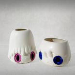 Javier Calleja (Spanish 1971-), ‘Pink Eye Vase & Blue Eye Planter', 2021, ceramic vase and planter