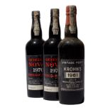 3 bottles Mixed Vintage Port