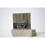 Banksy (British 1974 -), 'Walled Off Hotel - Five-Part Souvenir Wall Section (Love Wins)'