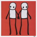 Stik (British 1979-), 'Holding Hands (Red)', 2020