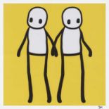 Stik (British 1979-), 'Holding Hands (Yellow)', 2020