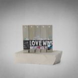 Banksy (British 1974 -), 'Walled Off Hotel - Five-Part Souvenir Wall Section (Love Wins)'