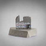 Banksy (British 1974 -), 'Walled Off Hotel - Four-Part Souvenir Defeated Wall Section (Peace On Eart